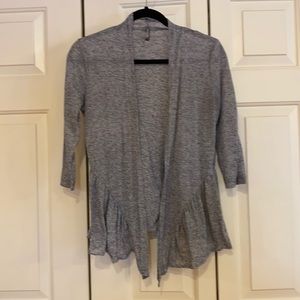 Charlotte Russe Open Front Gray Top